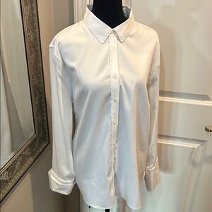 Classic White Button-Up Shirt